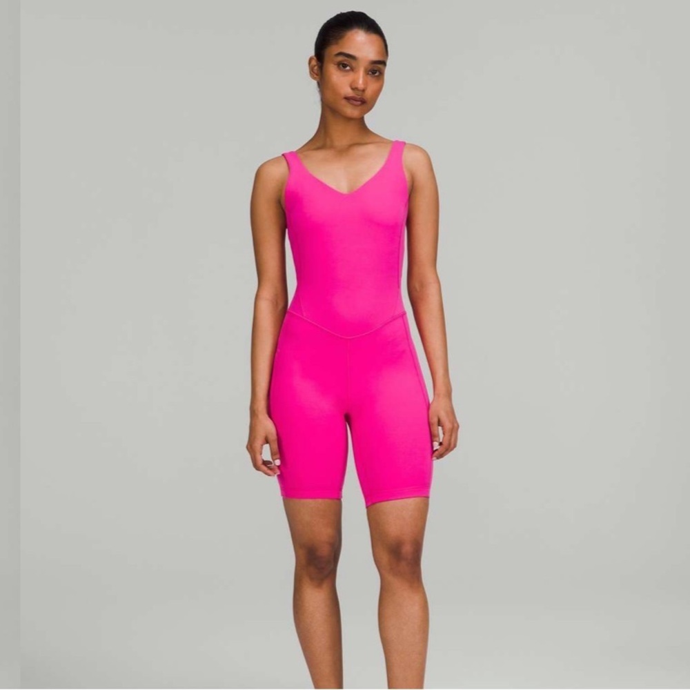 Lululemon 4 Align Onesie 8" in Sonic Pink